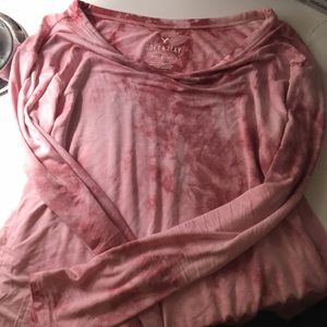 SUPER SOFT pink marbled shirt